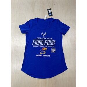 kansas jayhawks Under Armour Heat Gear‎ Women's Training Tee Shirt / Size XS